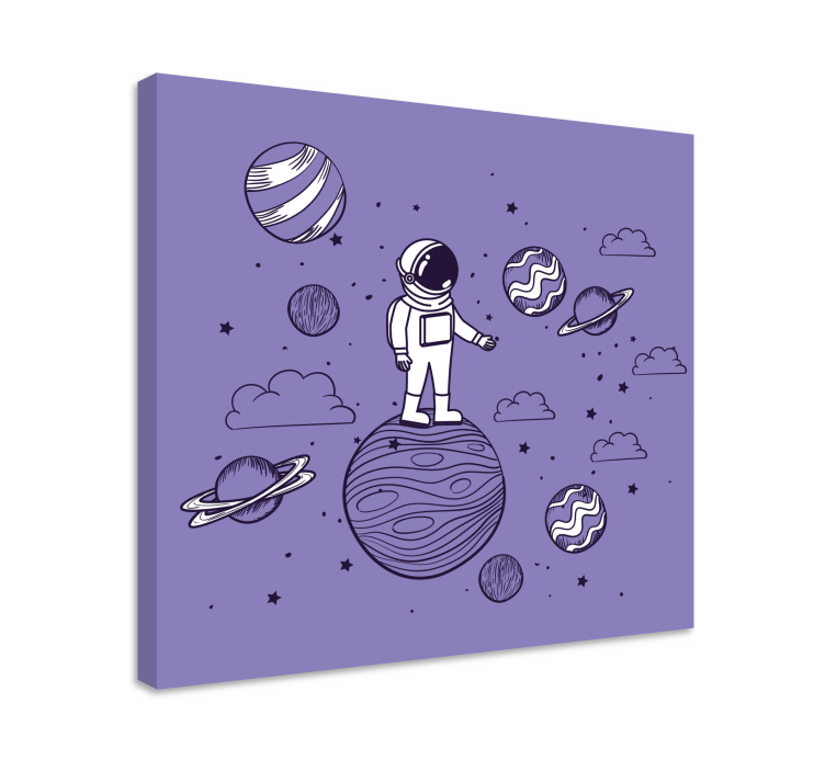 Video game canvas art astronaut exploring space - TenStickers