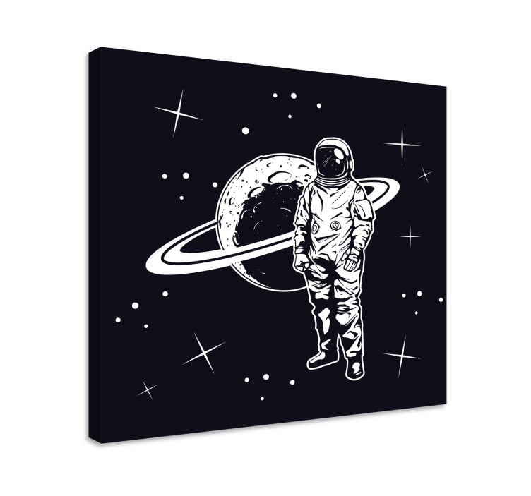 Video game canvas art cosmonaut in orbit - TenStickers