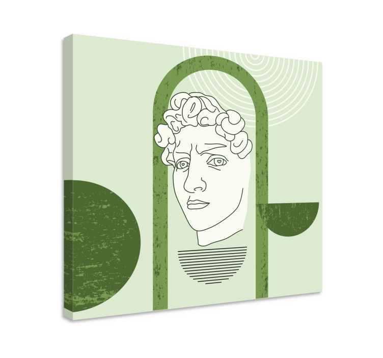 Canvas art depicting a stylized human figure - TenStickers