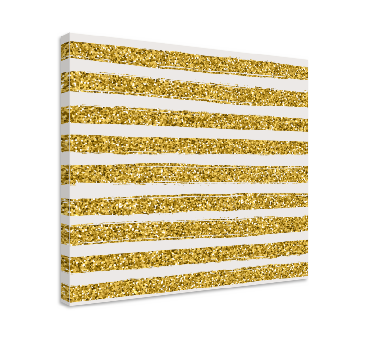 Abstract wall art 1 golden glitter stripes - TenStickers