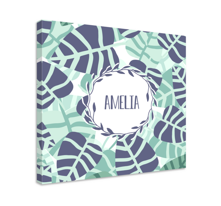 Colorful tropical flowers pattern canvas - TenStickers
