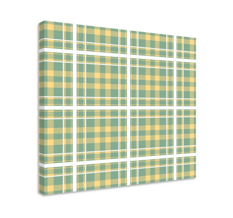 Ornamental canvas print plaid pattern design - TenStickers