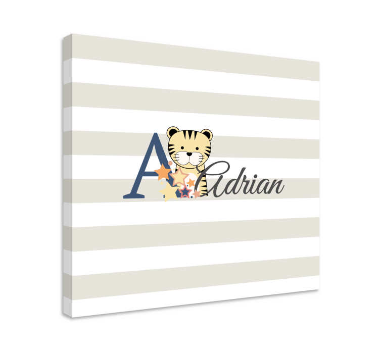 Cat wall art adrian tiger character - TenStickers