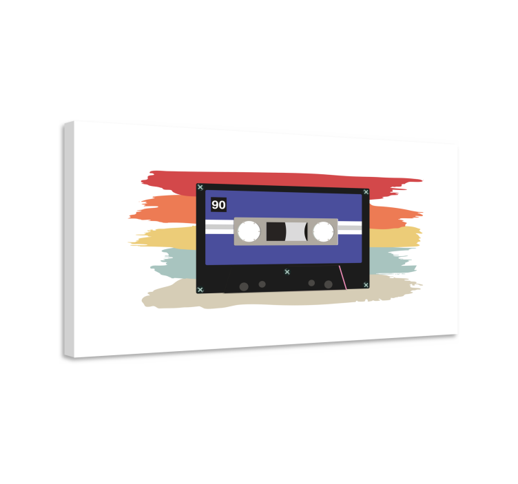 Music canvas art retro cassette tape - TenStickers