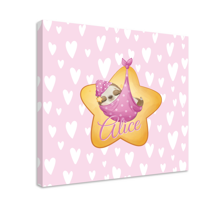 Cocktail canvas dreamy sloth star - TenStickers
