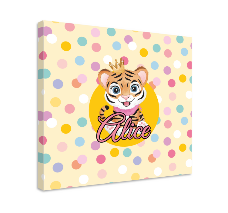 Animal canvas wall art cute tiger design - TenStickers
