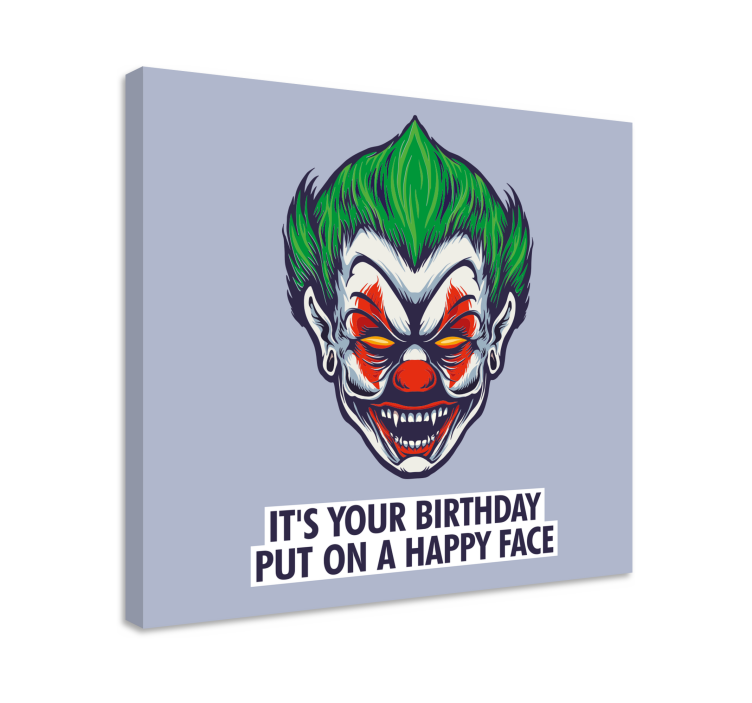 People canvas birthday clown face art - TenStickers