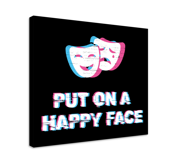 Quote canvas smiley face design - TenStickers