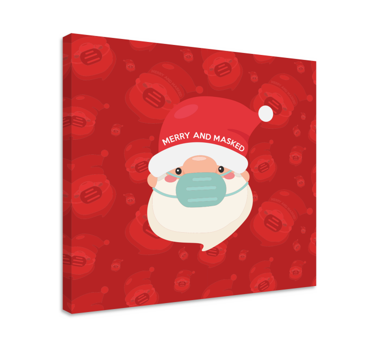 Abc canvas wall art merry santa with mask - TenStickers