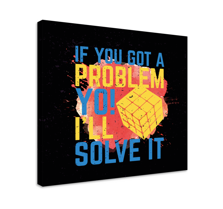 Rubik's cube quote quote canvas - TenStickers
