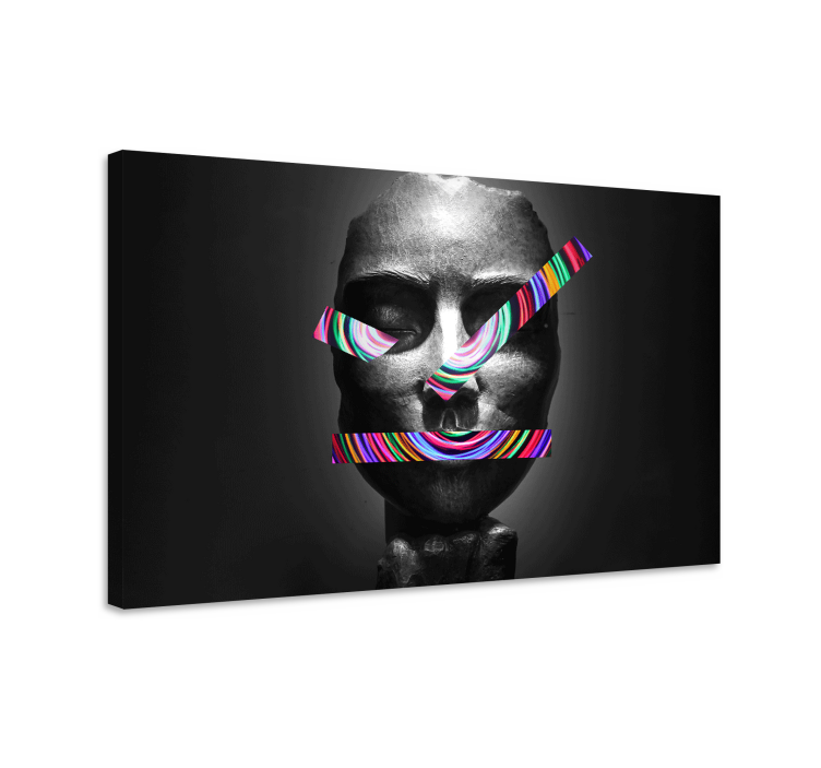 Canvas art abstract face artwork - TenStickers