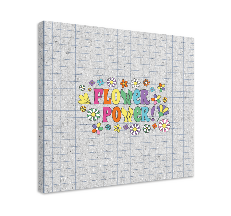 Flowers canvas flower power art - TenStickers