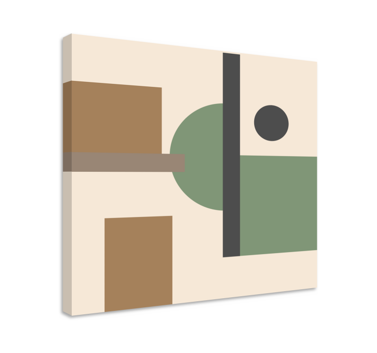 Modern canvas art with conceptual geometric shapes - TenStickers