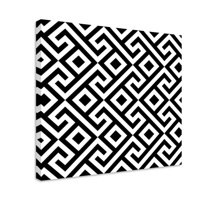 Geometric canvas elegant black design - TenStickers