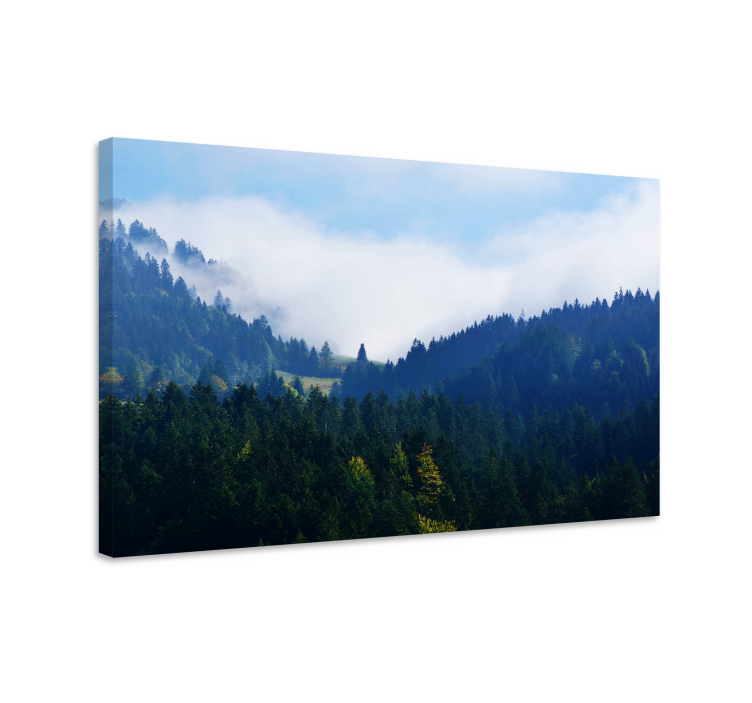 Landscape canvas of majestic forest peaks - TenStickers