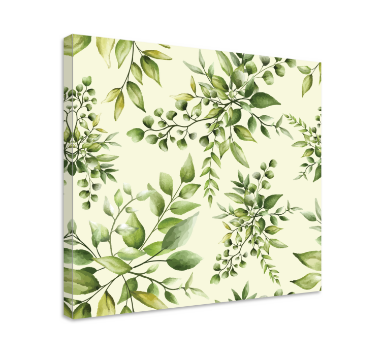 Flowers canvas delicate greenery blossoms - TenStickers