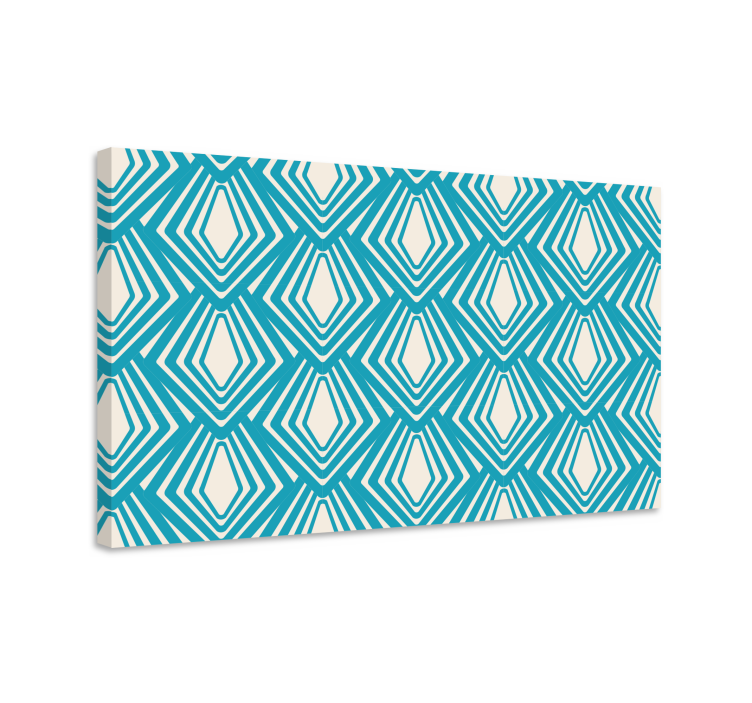 Geometric canvas with geometric diamond pattern - TenStickers