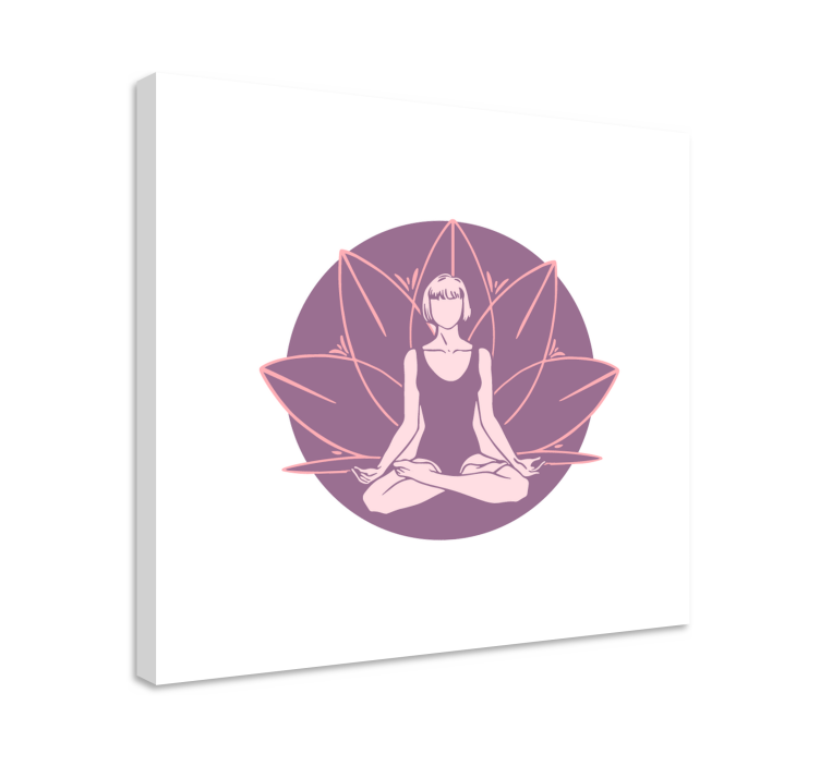 Zen canvas art serenity pose - TenStickers