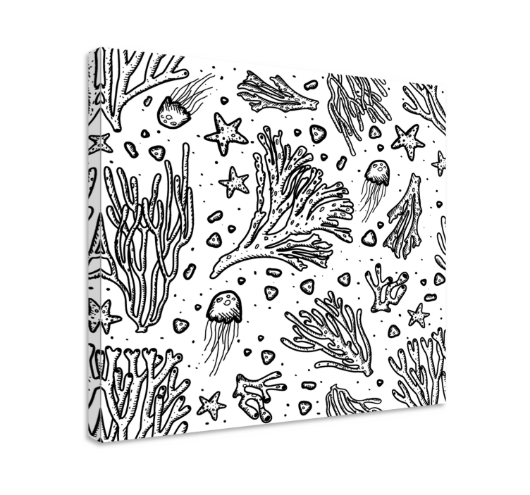 Nautical canvas art coral reef habitat - TenStickers