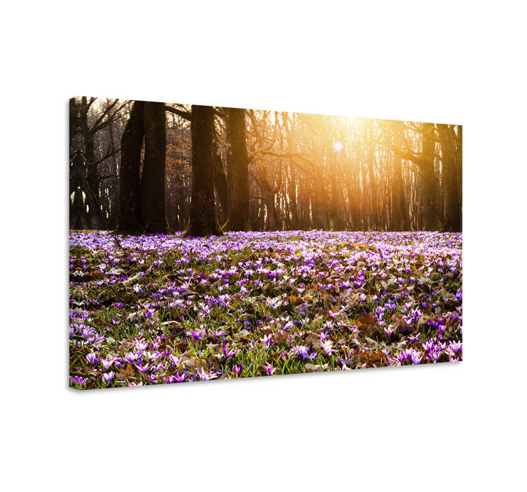 Flowers canvas blooming spring scene - TenStickers