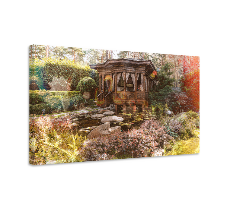 Landscape canvas serene garden escape - TenStickers