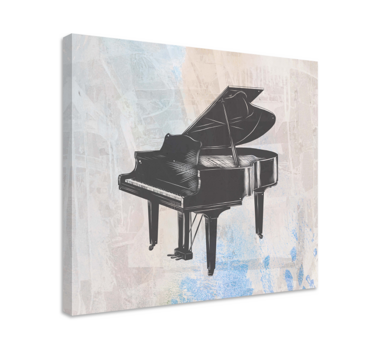 Music canvas art in grand piano style - TenStickers