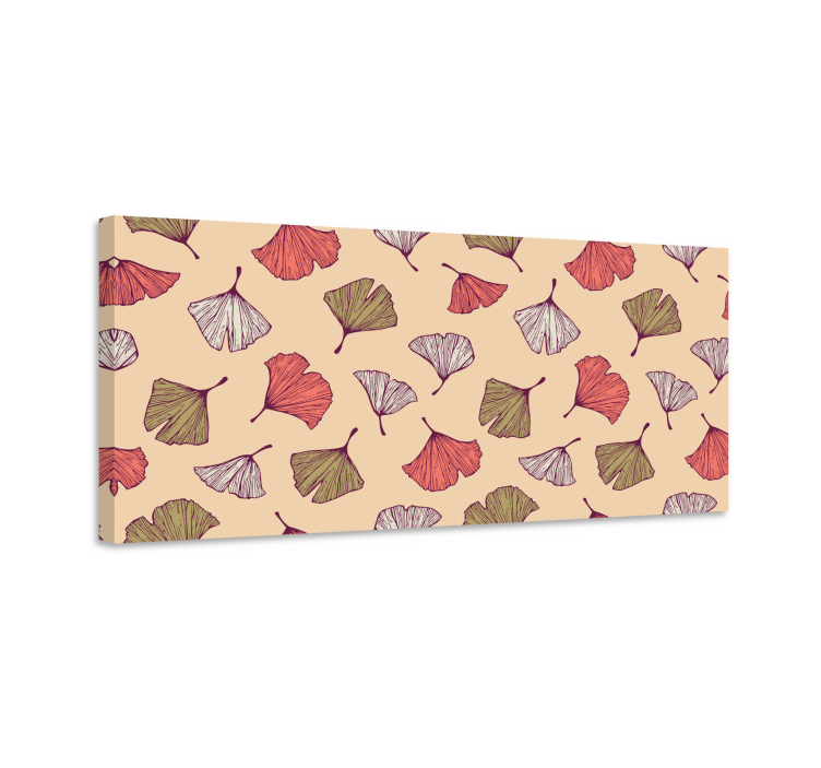 Ginkgo Leaf Pattern flower canvas - TenStickers
