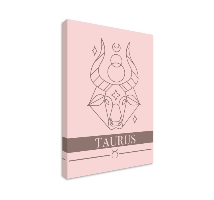 Taurus pink card zodiac sign bedroom wall print - TenStickers
