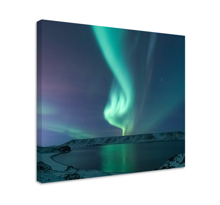 Landscape canvas aurora borealis exhibition - TenStickers