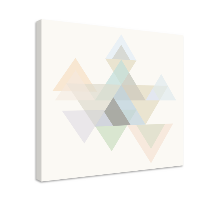 Geometric canvas abstract triangle design - TenStickers