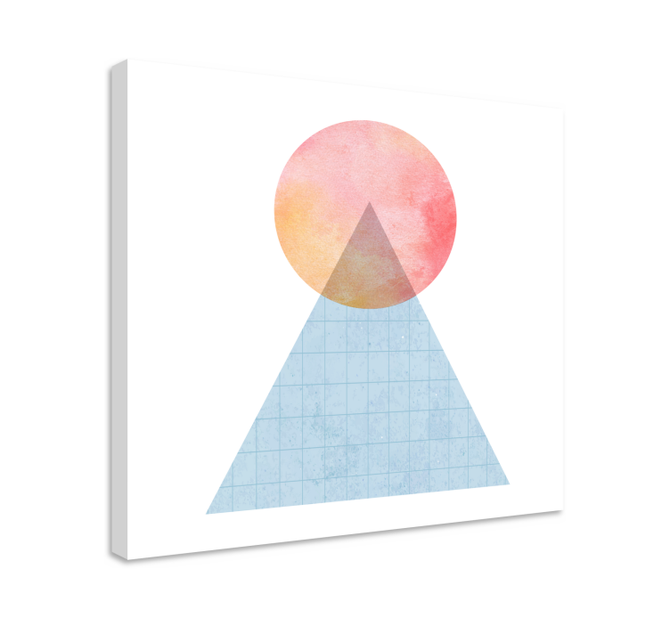 Sun and wall art triangle canvas - TenStickers