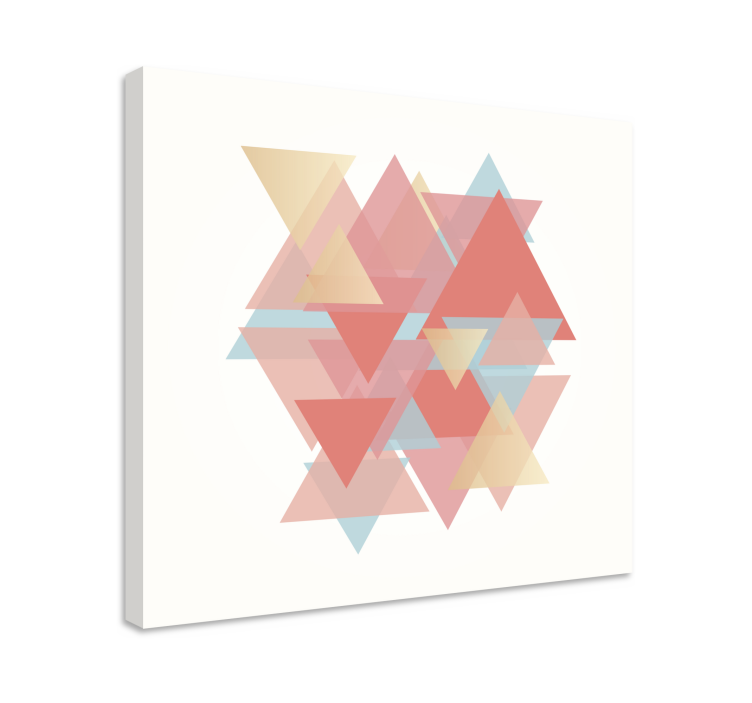 Geometric canvas overlapping triangles art print - TenStickers