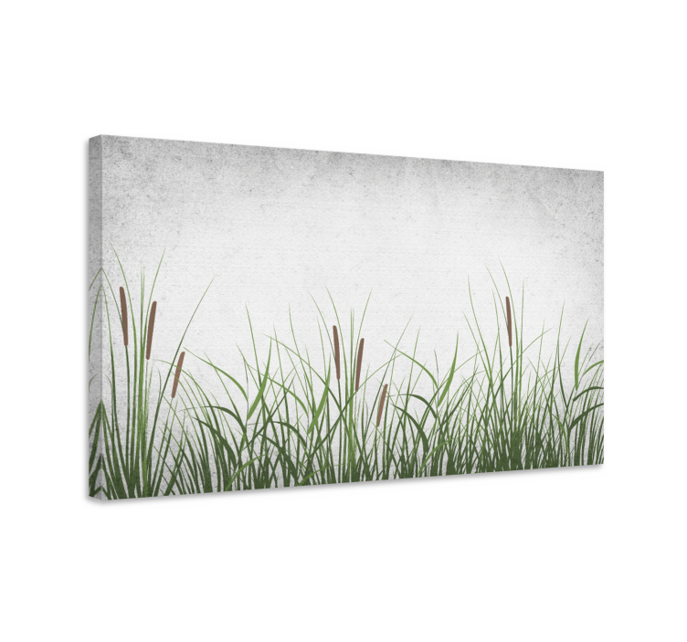 Flowers canvas natural grass finish - TenStickers