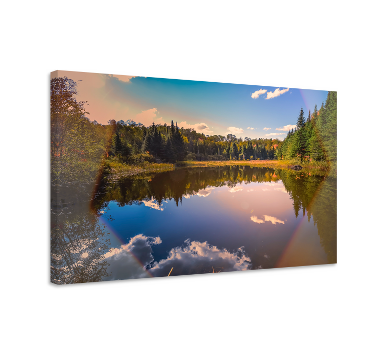 Landscape canvas serene water reflection - TenStickers