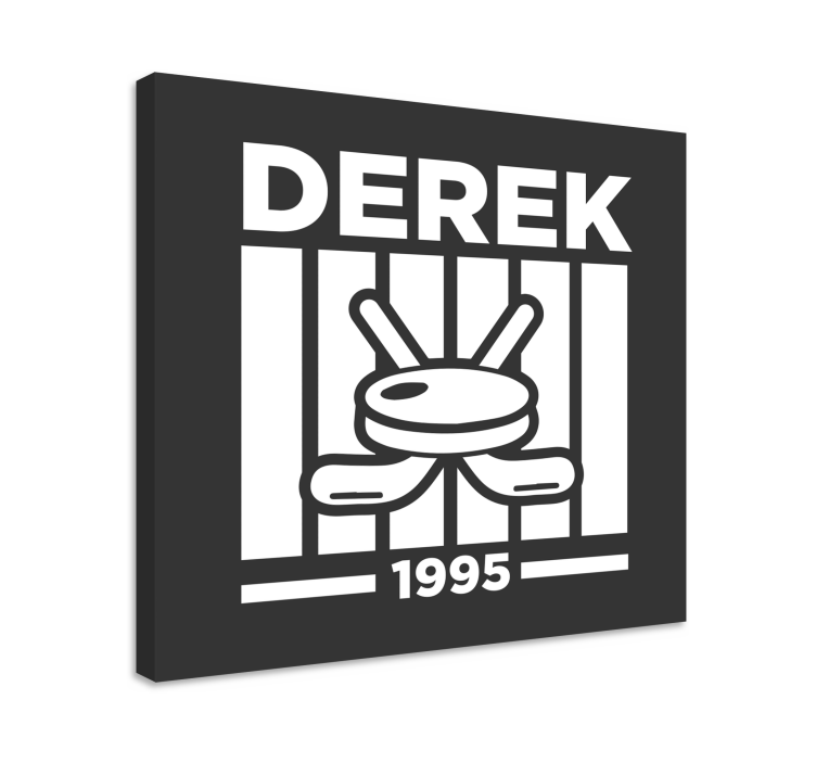 Personalised hockey design teen canvas prints - TenStickers