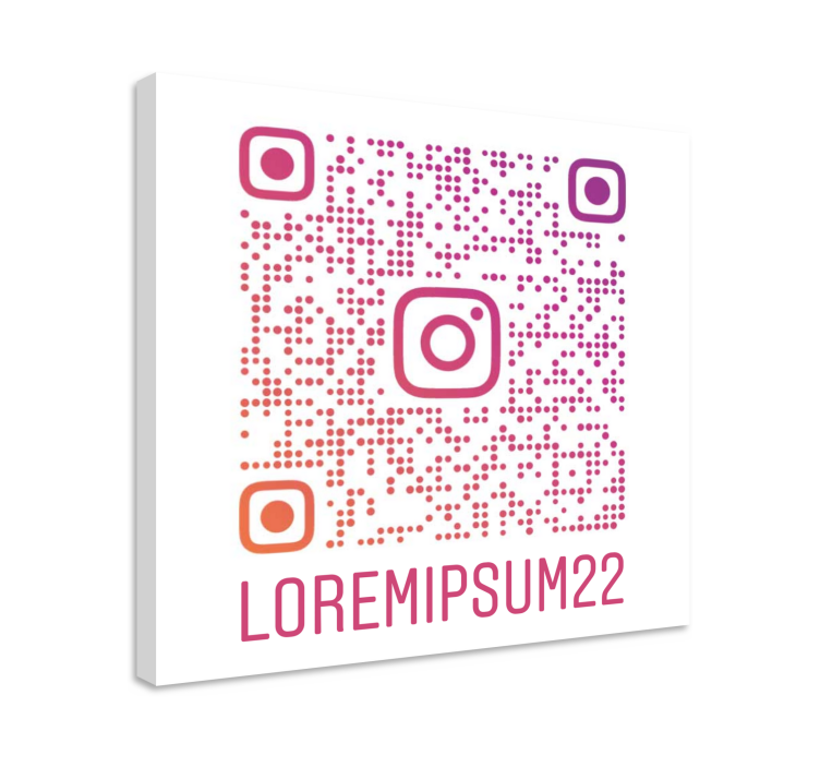 custom instagram QR code customized canvas print - TenStickers