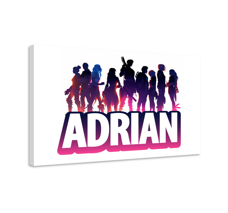 epic characters silhouette video game canvas art - TenStickers