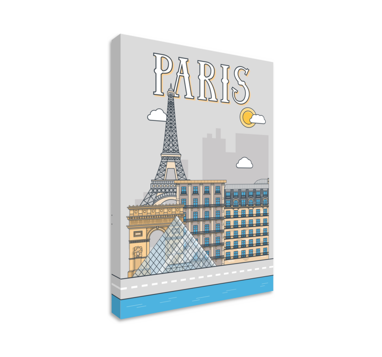 Paris cityscape wall art - TenStickers