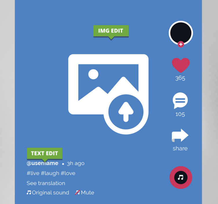 Tik Tok customized canvas print - TenStickers