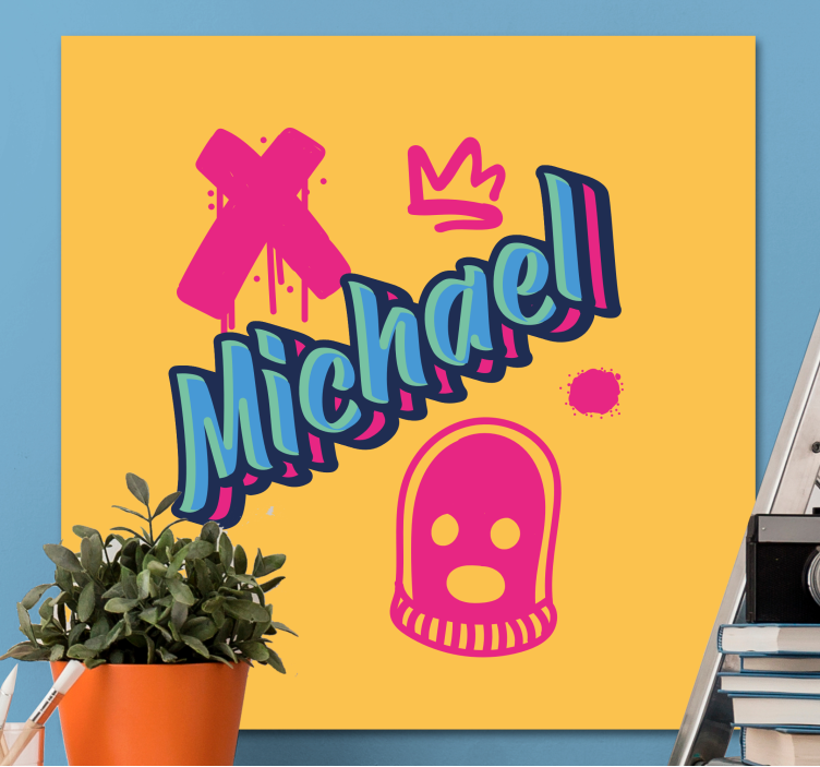 Abc canvas wall art bold lettering design - TenStickers