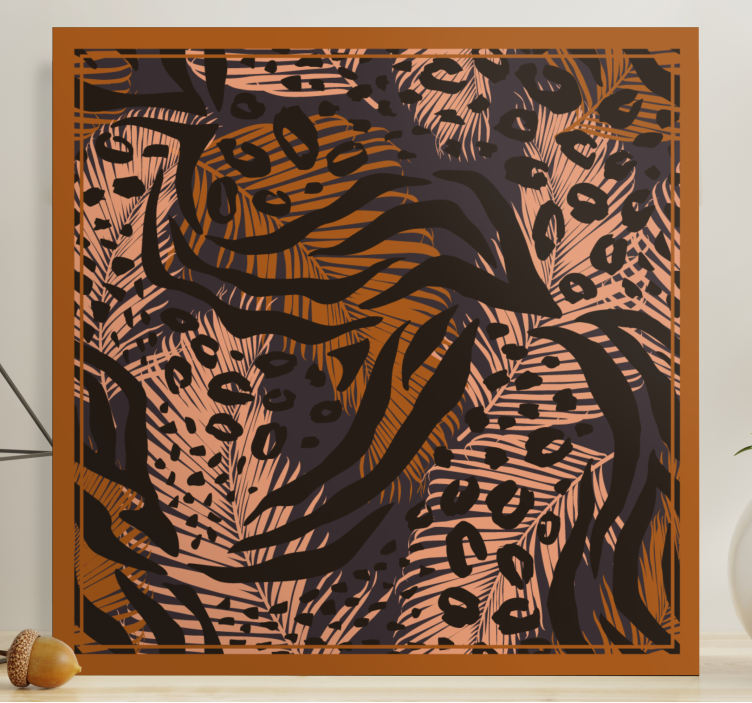 Animal canvas wall art stylized leopard designs - TenStickers