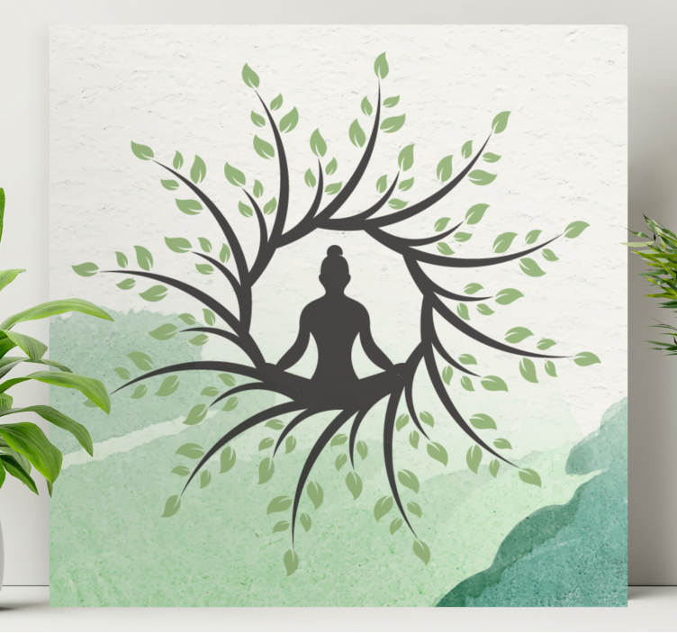 Buddha wall art meditating buddha silhouette - TenStickers