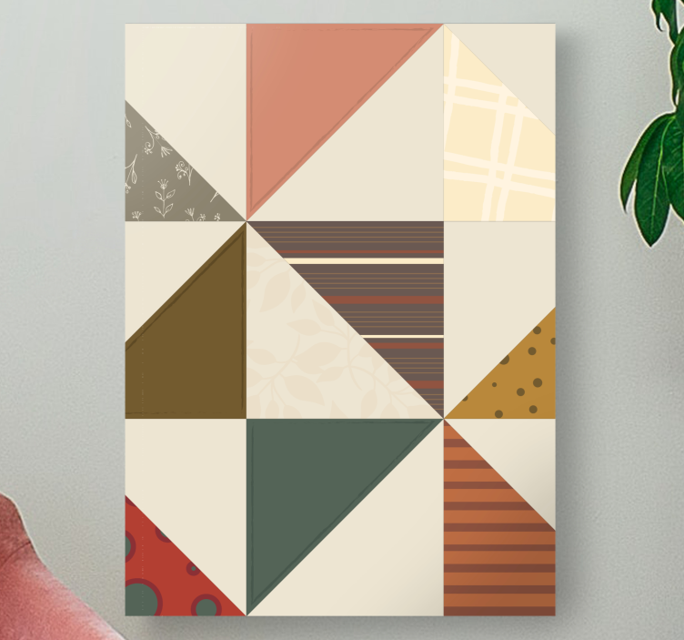 Buddha wall art with geometric mosaic design - TenStickers