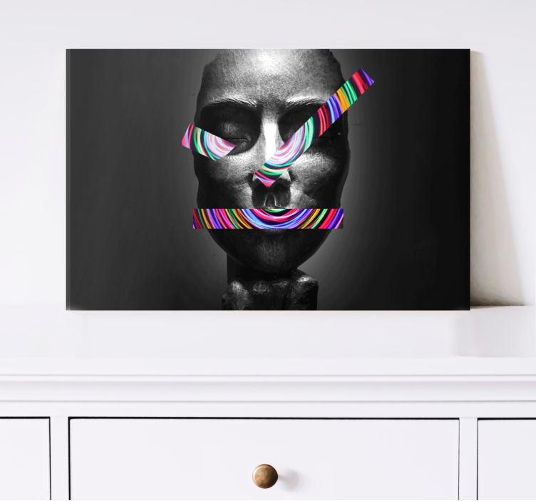 Canvas art abstract face artwork - TenStickers