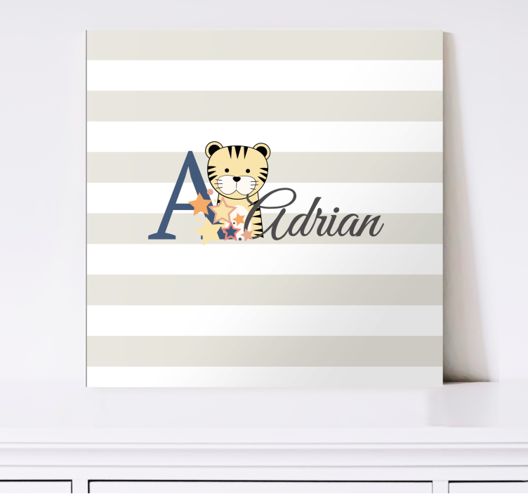 Cat wall art adrian tiger character - TenStickers