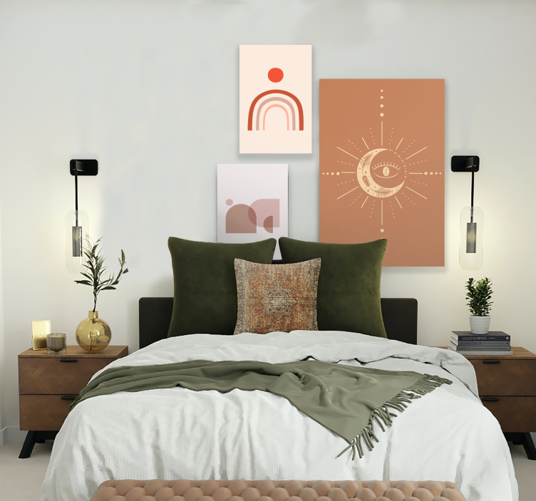 Celestial Crescent Design abstract wall art  1 - TenStickers
