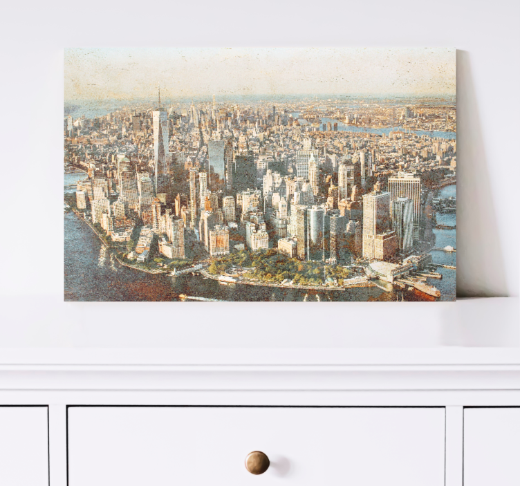 Cityscape wall art aerial view of manhattan - TenStickers
