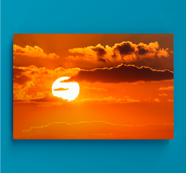 Cloud and sunset aesthetic landscape canvas - TenStickers