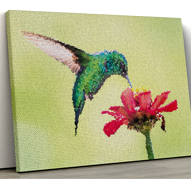Colorful birds mosaic canvas prints - TenStickers