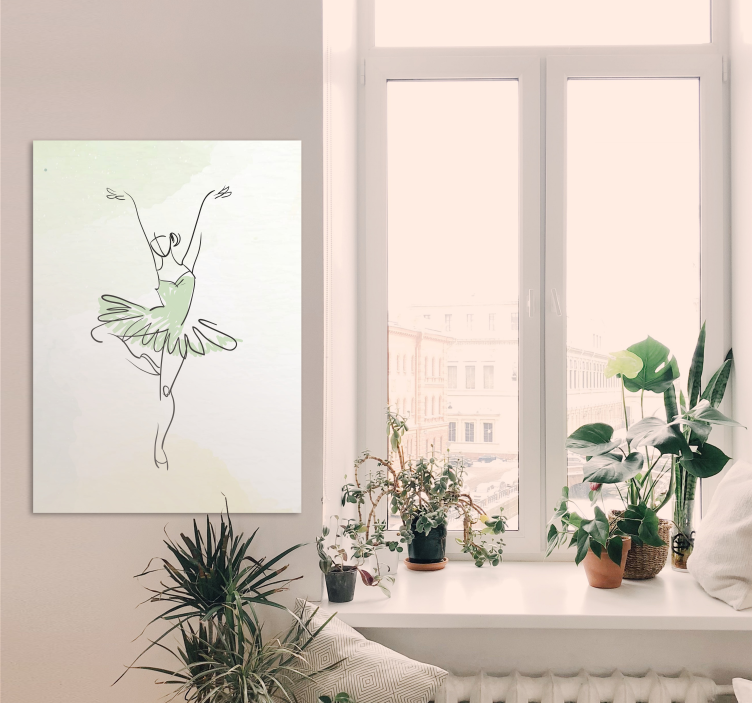 Dancer canvas elegant ballet movement art print - TenStickers